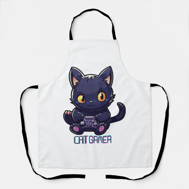 Cat Gamer Schürze (Vorderseite)