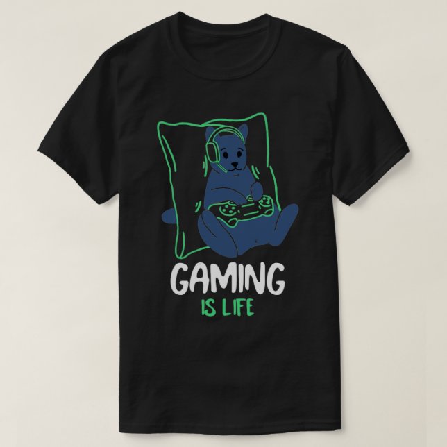 Cat Gaming est le t-shirt Life Gamer (Design devant)