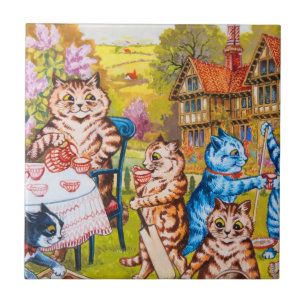 Cat Garden Party Fliese