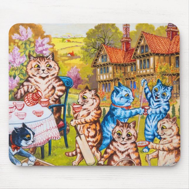 Cat Garden Party Mousepad (Vorne)