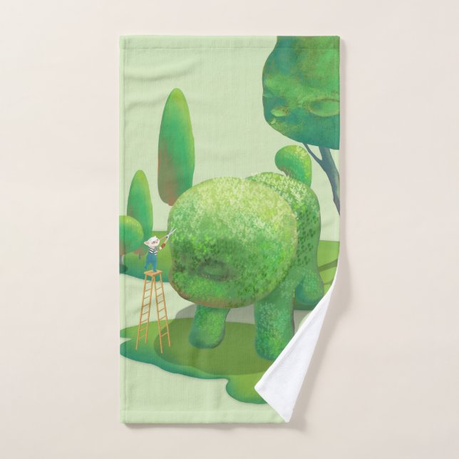 Cat Gardeners und Green Animal Bush Handtuch (Handtuch)
