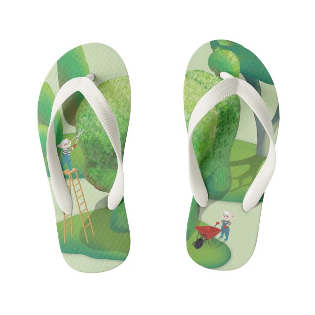 Cat Gardeners und Green Animal Bush Kinderbadesandalen (Fußbett)
