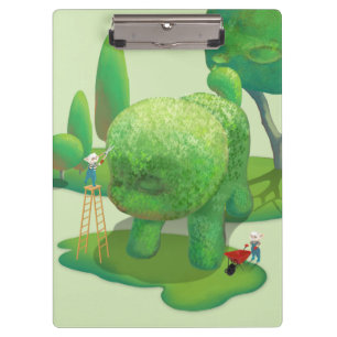 Cat Gardeners und Green Animal Bush Klemmbrett