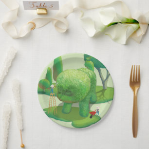 Cat Gardeners und Green Animal Bush Pappteller