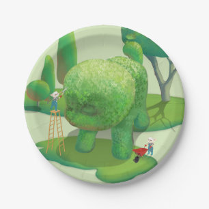 Cat Gardeners und Green Animal Bush Pappteller