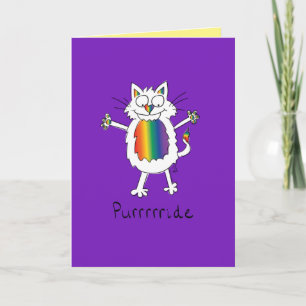 Cat Gay Pride LGBTQ Karte
