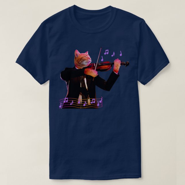 Cat-Geige T-Shirt (Design vorne)