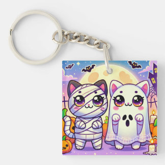 Cat Ghost und Cat Mummy Schlüsselanhänger