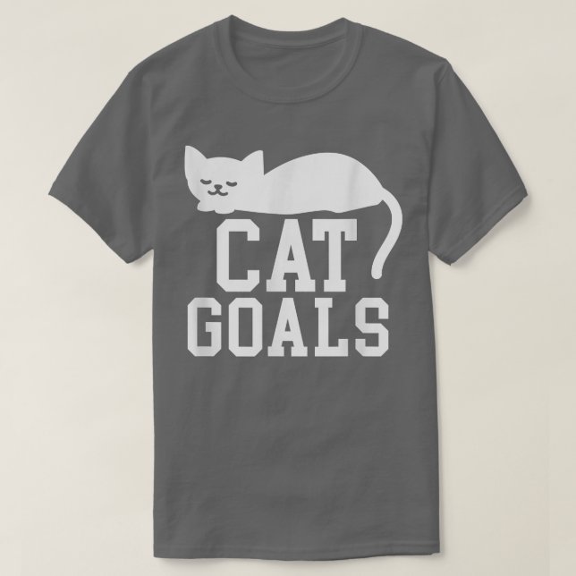 Cat Goals Sleep Funny Cat T-Shirt  (Design vorne)