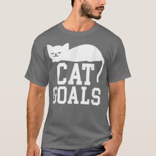 Cat Goals Sleep Funny Cat T-Shirt 