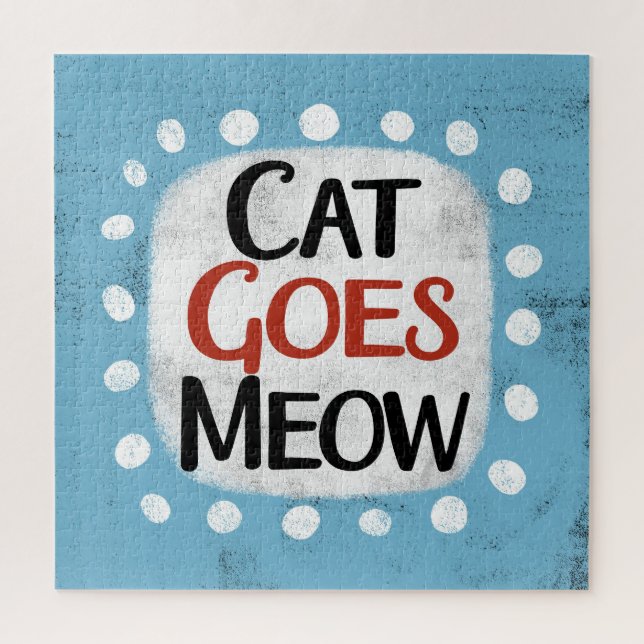 Cat Goes Meow Jigsaw Puzzle (Vertikal)