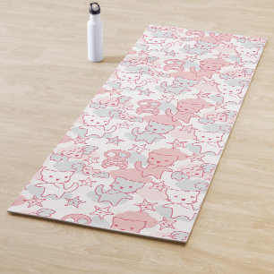 Cat Goth Skull Japanischer Stil Kawaii Herz Cloud Yogamatte