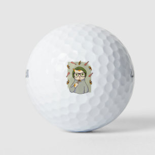 Cat Gourmet Sushi Lover Design Golfball