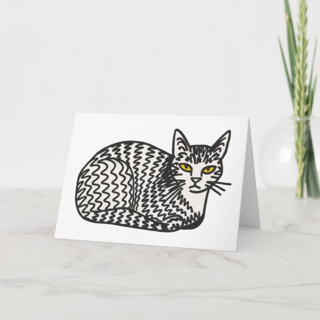 Cat Greeting card Dankeskarte (Vorderseite)