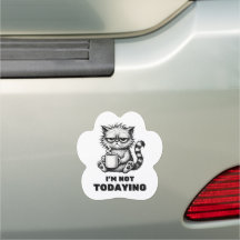 Cat grumpy avec café Funny Frigo ou