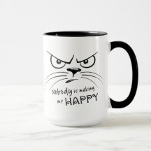 Cat Grumpy NIEMAND MACHT MICH GLÜCKLICH