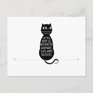 Cat Haiku Postcard Postkarte