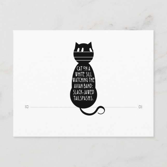 Cat Haiku Postcard Postkarte (Vorderseite)