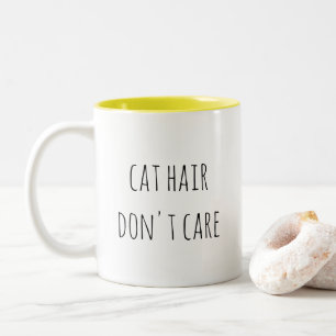 Cat Hair Funny Spaß Funny Funny Funny Fest Einfach Zweifarbige Tasse