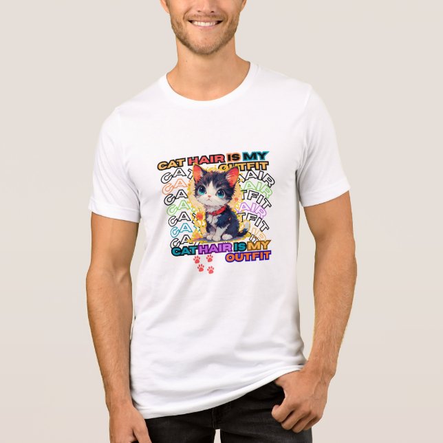 Cat Hair Is My Outfit Tri-Blend Shirt (Vorderseite)
