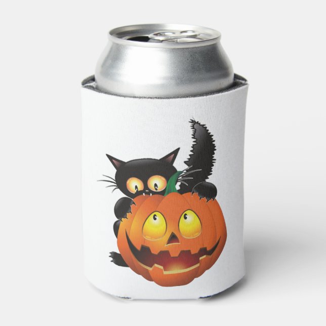 CAT HALLOWEEN DOSENKÜHLER (Kanne Vorderseite)