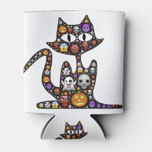 Cat Halloween Emoji Scary Frightful Spooky Icons. Dosenkühler