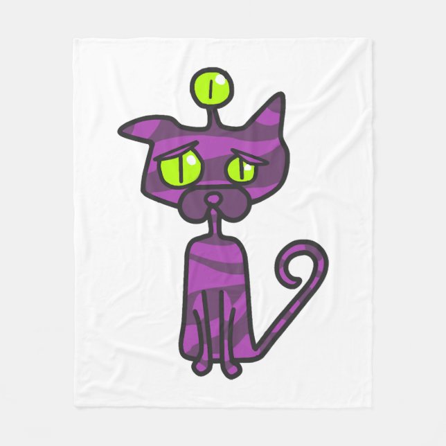 Cat Halloween Fleecedecke (Vorderseite)