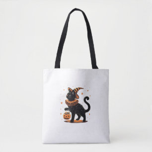 Cat Halloween Funny Spooky Jahreszeit Katze Hexenk Tasche