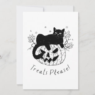 Cat Halloween-Herbst Feiertagskarte