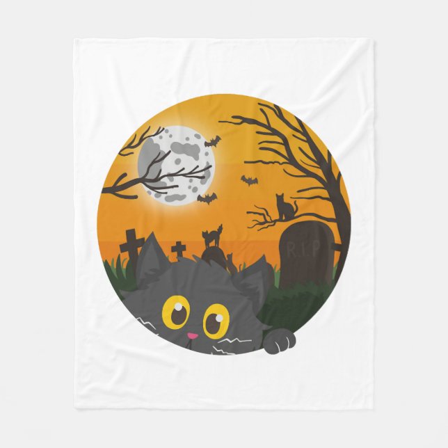 Cat Halloween Kitten Halloween-Kostüm Fleecedecke (Vorderseite)