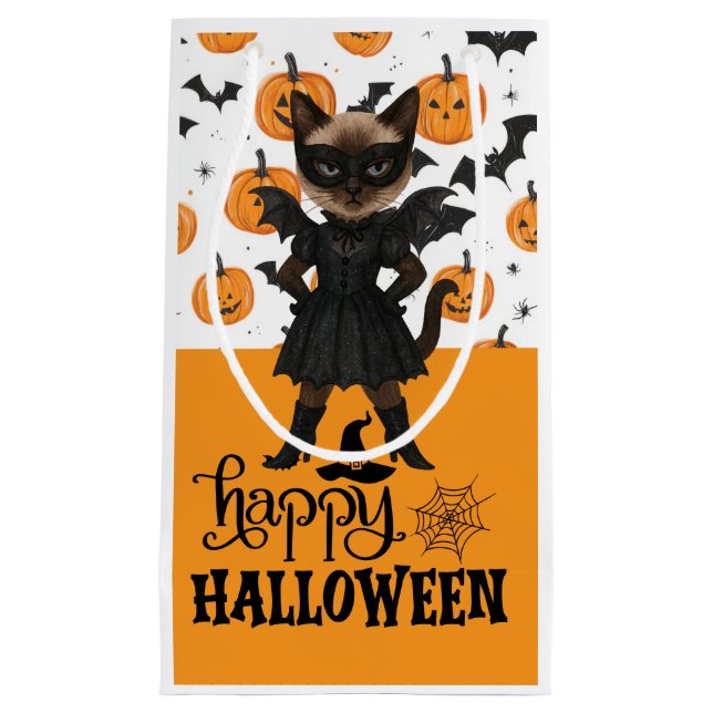 Cat Halloween Kleine Geschenktüte (Vorderseite)