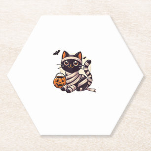 Cat Halloween Mummy Niedlich Cat Kids Untersetzer