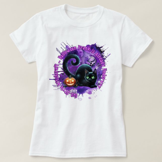 Cat Halloween Shirt (Design vorne)