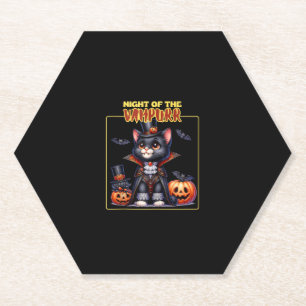 Cat Halloween Spooky Kitten Lover Trick oder Trete Untersetzer