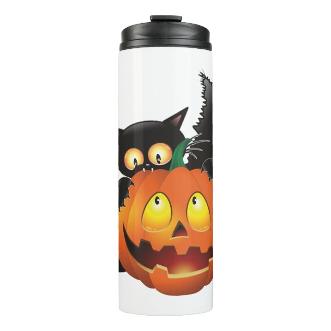 CAT HALLOWEEN THERMOSBECHER (Vorderseite)