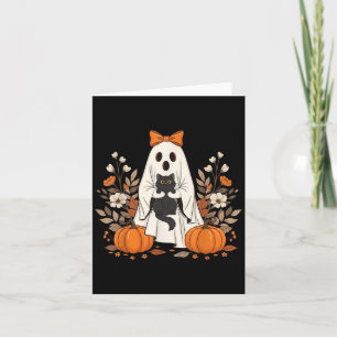 Cat Halloween Vintag Ghost Funny Gaben Männer Karte