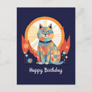 Cat Happy Birthday Postkarte