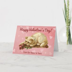 Cat Happy Valentine's Day Grußkarte Karte