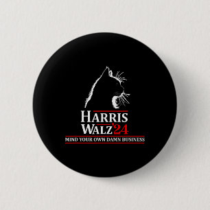 Cat Harris Walz 2024 Kamala Harris 2024 Tim Walz 2 Button