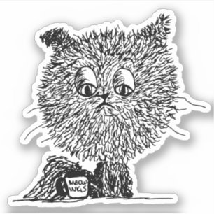 Cat Hates Meow-Loss-Aufkleber Aufkleber