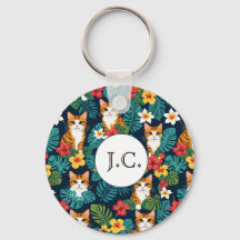 Cat Hawaiian Shirt Muster tropische Ingwer