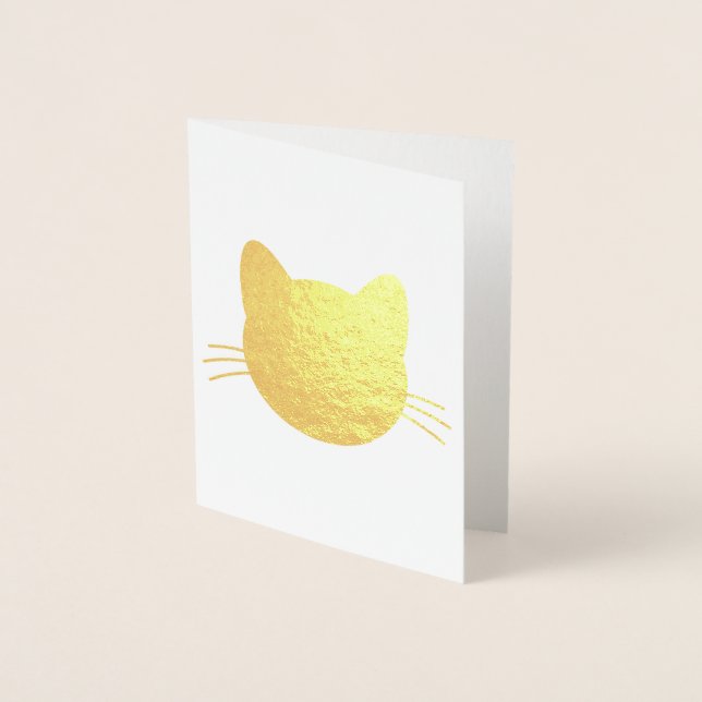 Cat Head Foil Card Folienkarte (Vorderseite)
