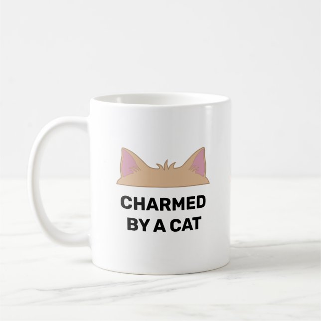 Cat Head & Personalisiert Funny Cat Zitat Kaffeeko Kaffeetasse (Links)
