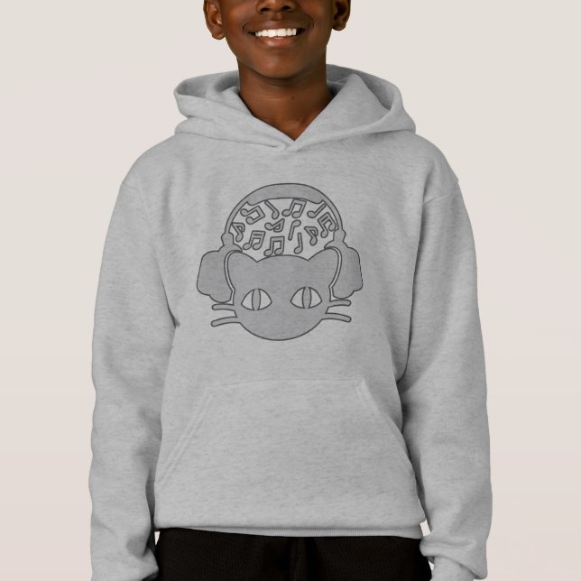 Cat_Headphones Hoodie (Vorderseite)