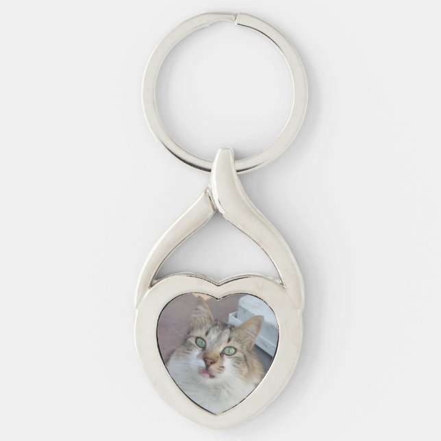 Cat Heart Keychain Schlüsselanhänger (Vorderseite)