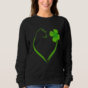 Cat Heart Kleeblatt St Patrick's Day Irish Clover Sweatshirt