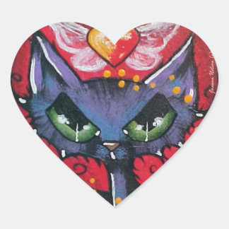 Cat heart STICKER