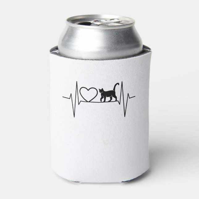 Cat Heartbeat Dosenkühler (Kanne Vorderseite)