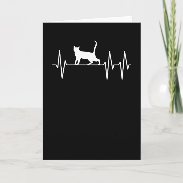 Cat Heartbeat Karte (Vorderseite)