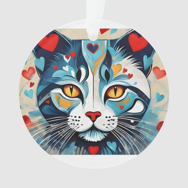 Cat Hearted Ornament (Vorderseite)